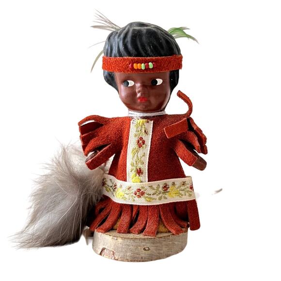 St-Tite Quebec Canada Vintage Souvenir Indien Art Eskimo INC. Vintage Rare - Picture 1 of 5